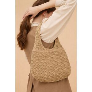 Vintage knitted metal pearl beads handbag